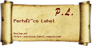 Perhócs Lehel névjegykártya